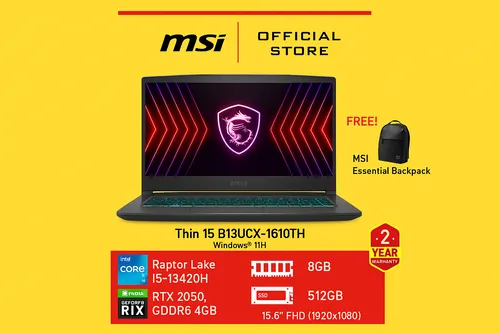 MSI Thin 2050 Home Page