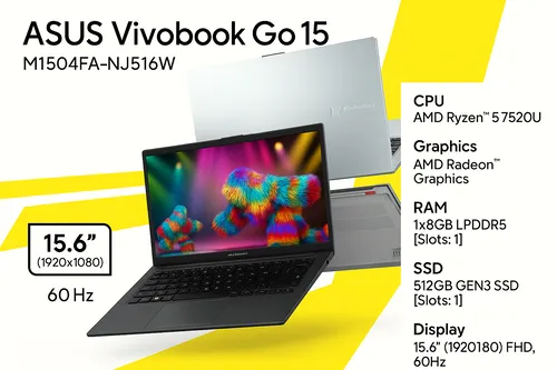 Asus Vivobook 7520U 8GB DDR5 Home Page
