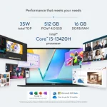 Asus Vivobook S16 S3607VA (i5-13420H, 16GB RAM, 512GB SSD, 16" WUXGA) Laptop 3Y - Image 3