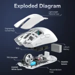 Attack Shark X11 63g PAW3311 22000DPI Tri-Mode Wireless Gaming Mouse with RGB Charging Dock - Image 9