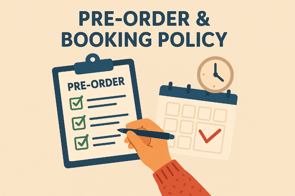 Preorder & Booking Policy