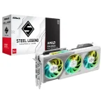 ASRock AMD Radeon RX 9070 XT Steel Legend OC 16GB GDDR6 Graphics Card