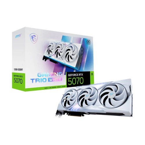 MSI GeForce RTX 5070 Gaming Trio OC White 12GB GDDR7 Graphics Card
