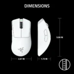 Razer DeathAdder V3 Pro Wireless Gaming Mouse (64g Lightweight, 30K DPI, 8 Programmable Buttons, 90 Hr Battery) - White - Image 10