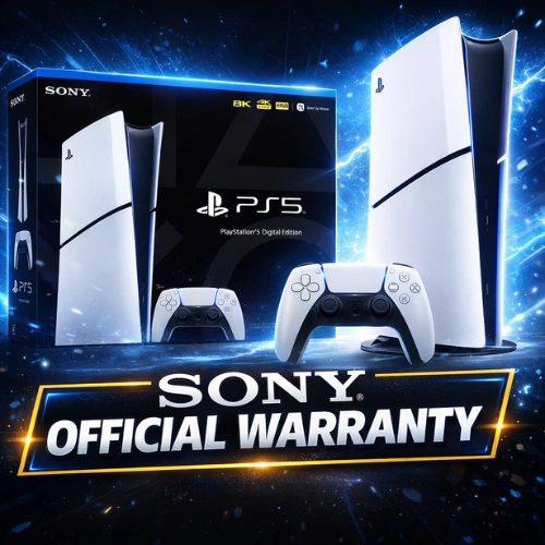 PS5 Thumbnail PS5 - Sony PlayStation 5 Digital Edition Gaming Console 825GB (South Korea) + Wireless Controller - Image 1