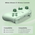 8BitDo Ultimate 2C Wireless Gaming Controller Green Color (1000 Hz Polling, Hall Effect Joysticks and Triggers) - Image 3
